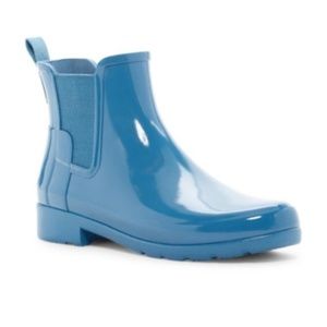 Hunter Pale Blue Chelsea Rain Boots